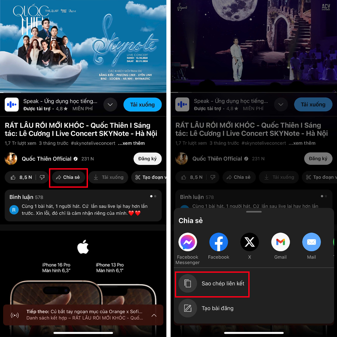 Cách tải nhạc YouTube về điện thoại