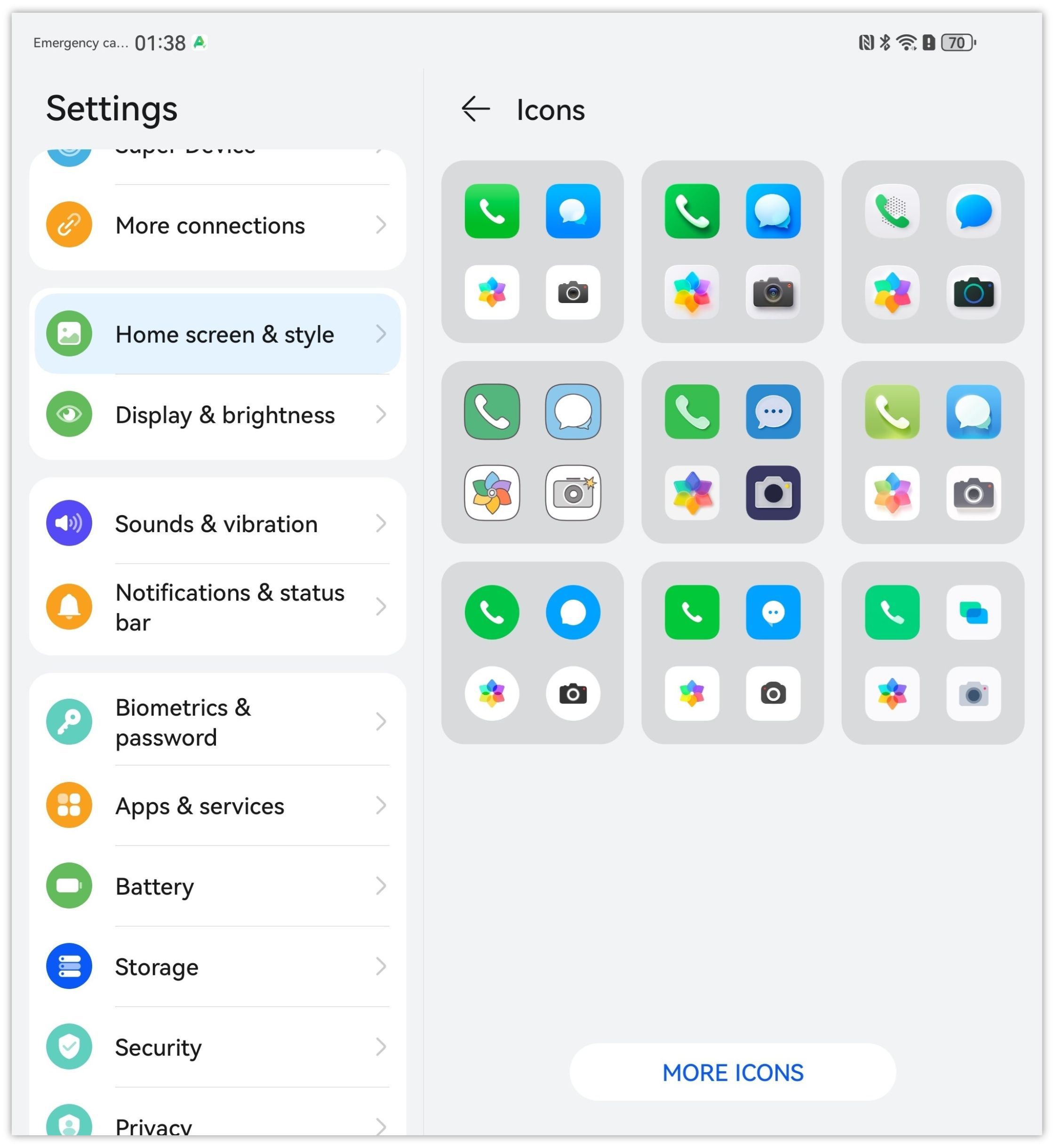 HUAWEI Mate X6 có thể thay đổi biểu tượng ứng dụng rất dễ dàng. Nguồn: PhoneArena.