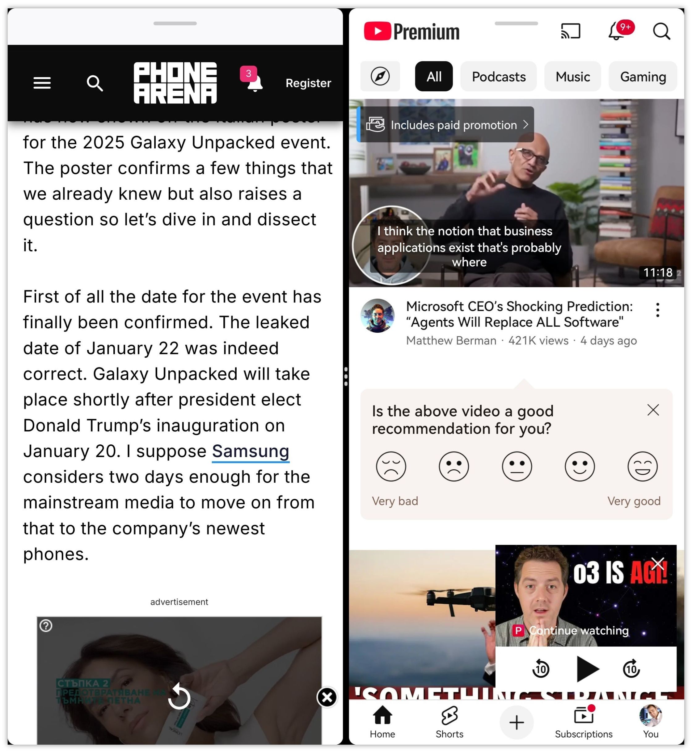 HUAWEI Mate X6 có khả năng đa nhiệm rất tuyệt vời. Nguồn: PhoneArena.
