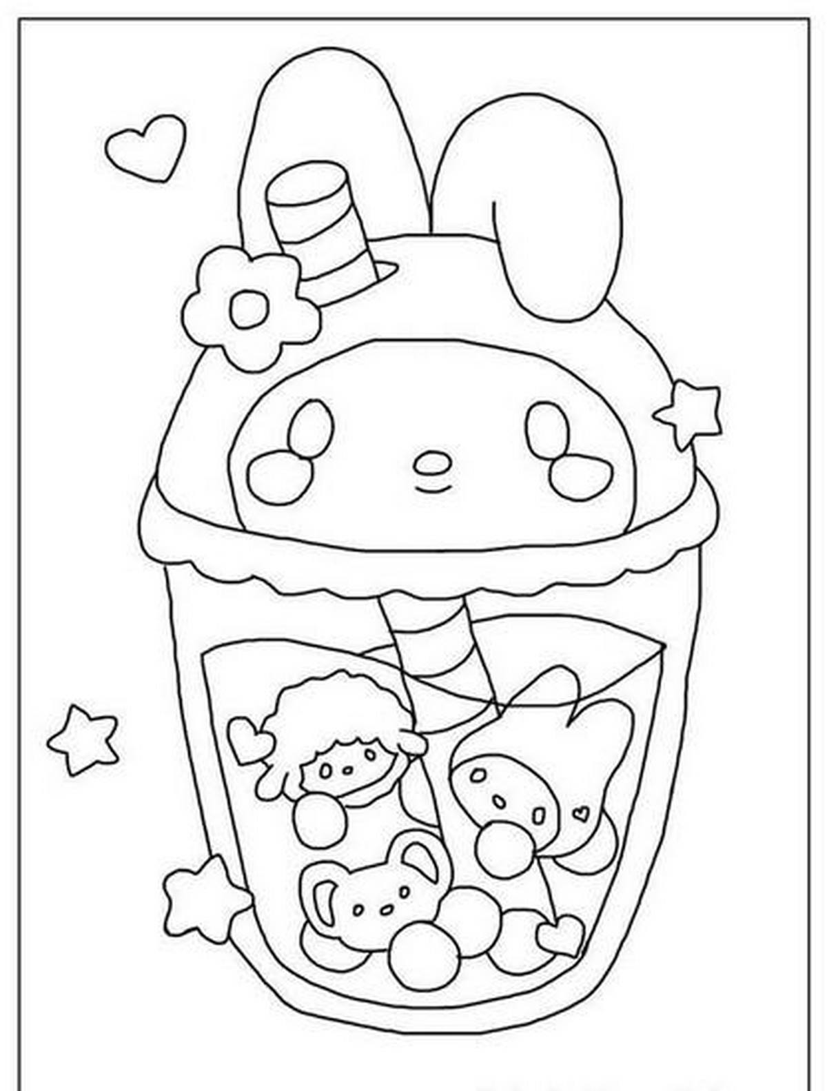 Tranh tô màu Medoly đáng yêu số 3 Tranh tô màu Medoly đáng yêu số 3