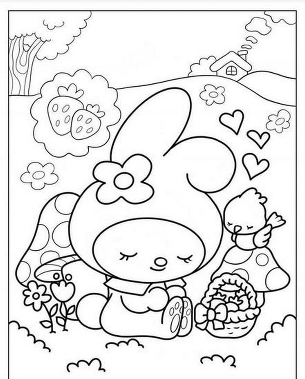 Tranh tô màu Medoly đáng yêu số 5 Tranh tô màu Medoly đáng yêu số 5