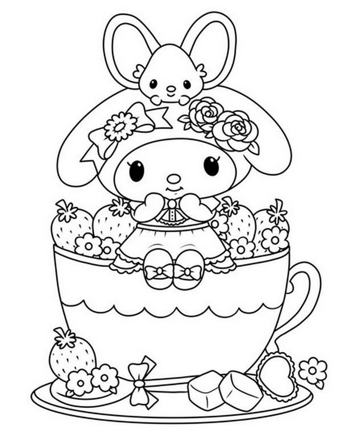 Tranh tô màu Medoly đáng yêu số 10 Tranh tô màu Medoly đáng yêu số 10