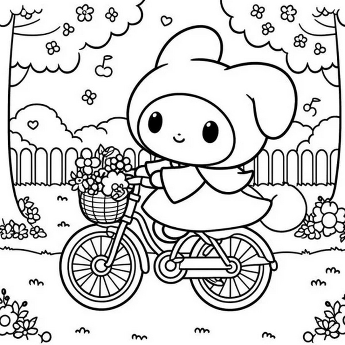 Tranh tô màu Medoly đáng yêu số 11 Tranh tô màu Medoly đáng yêu số 11