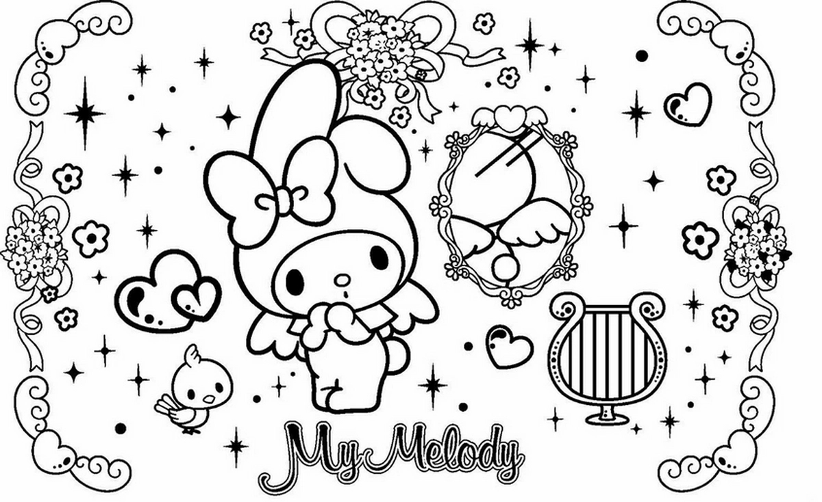 Tranh tô màu Medoly đáng yêu số 15 Tranh tô màu Medoly đáng yêu số 15