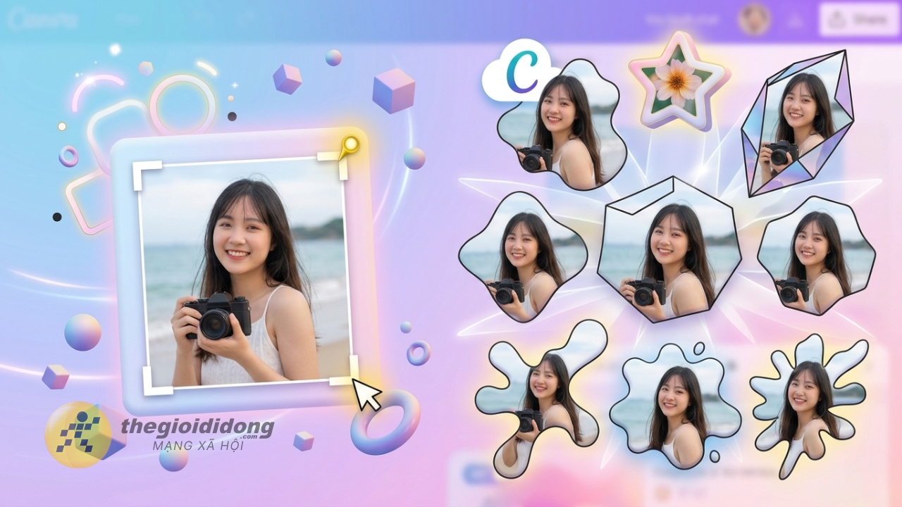 Cách cắt ảnh theo hình dạng mong muốn trong Canva