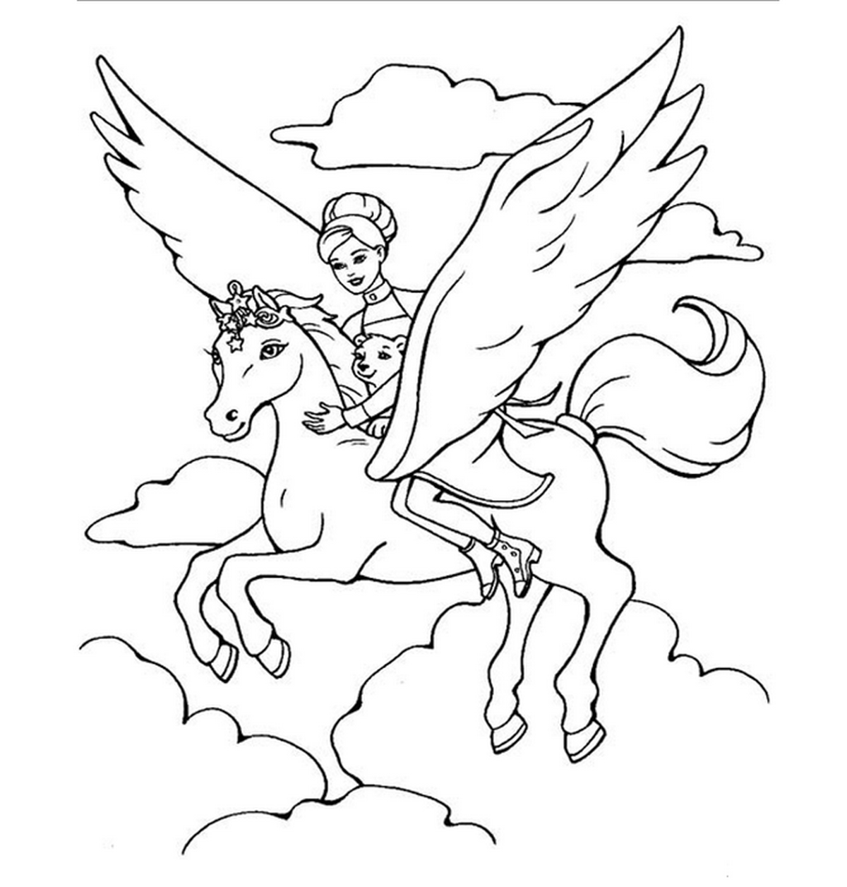 Tranh tô màu búp bê dễ thương số 52