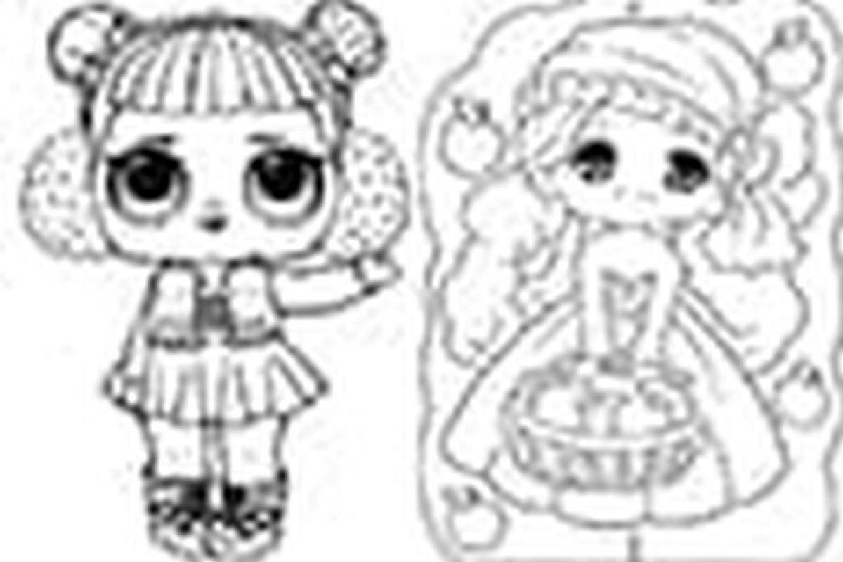 Tranh tô màu búp bê dễ thương số 57