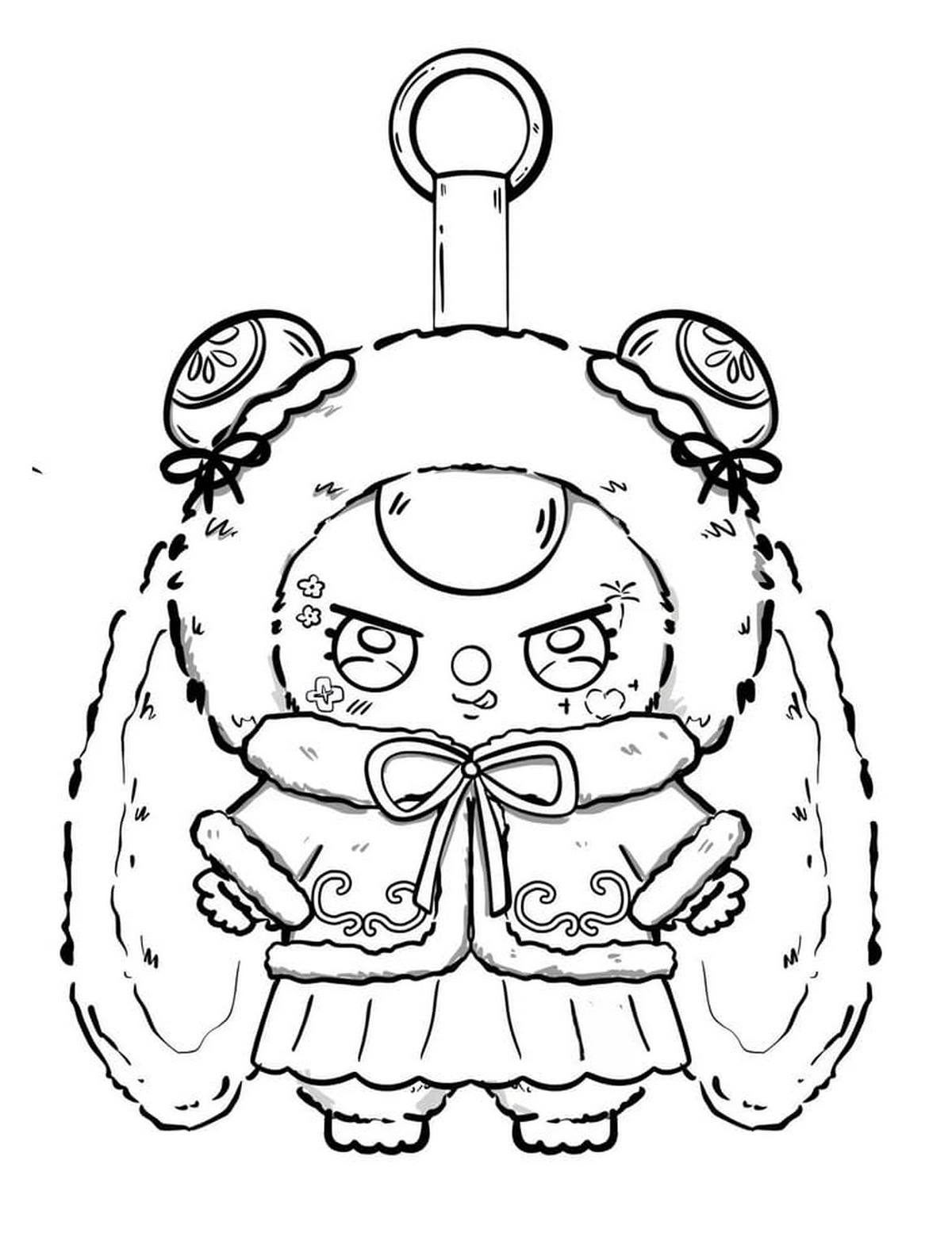 Tranh tô màu búp bê dễ thương số 69