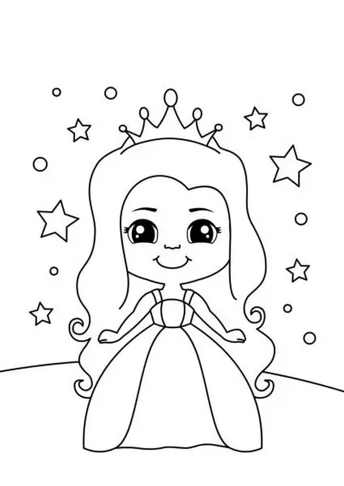 Tranh tô màu búp bê dễ thương số 81