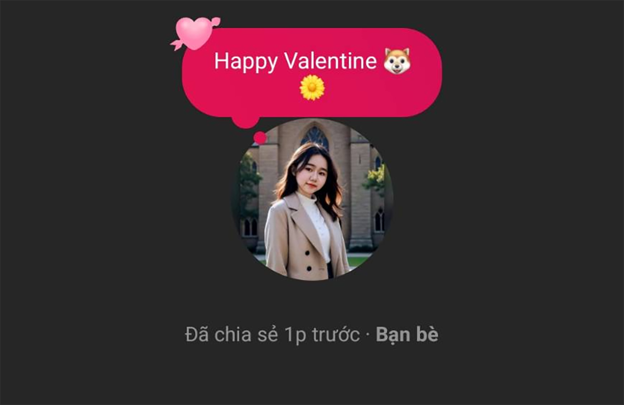 Cách đăng ghi chú Valentine trên Messenger