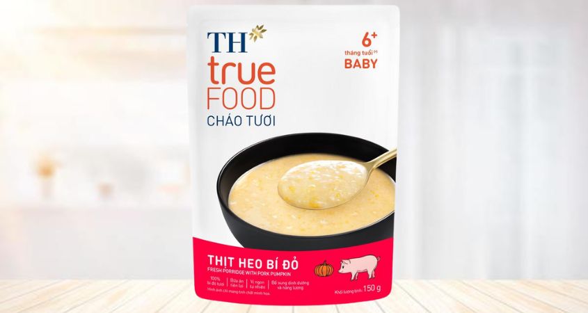Cháo tươi TH true FOOD vị thịt heo, bí đỏ gói 150g (từ 6 tháng) Cháo tươi TH true FOOD vị thịt heo, bí đỏ gói 150g (từ 6 tháng)