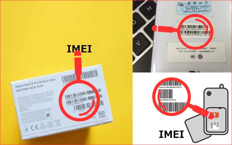 Bạn có thể lấy mã IMEI trực tiếp từ điện thoại từ vỏ hộp, thân máy, khay SIM