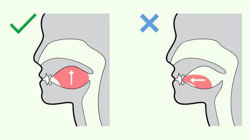 Việc đặt lưỡi đúng là yếu tố rất quan trọng trong mewing