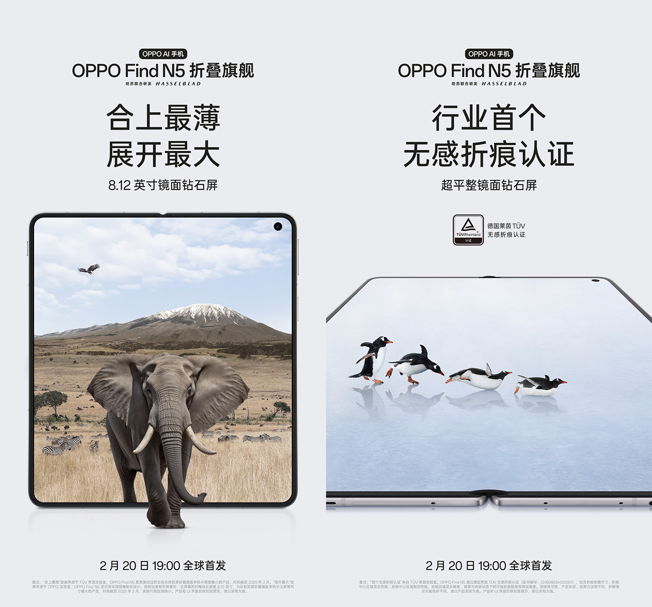 OPPO Find N5 có màn hình trong lớn lên đến 8.12 inch và đạt chứng nhận TUV Rheinland Crease Free.