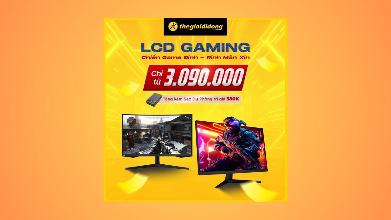 Mua màn hình gaming nhận quà tặng cực đỉnh, giá chỉ từ 3.09 triệu