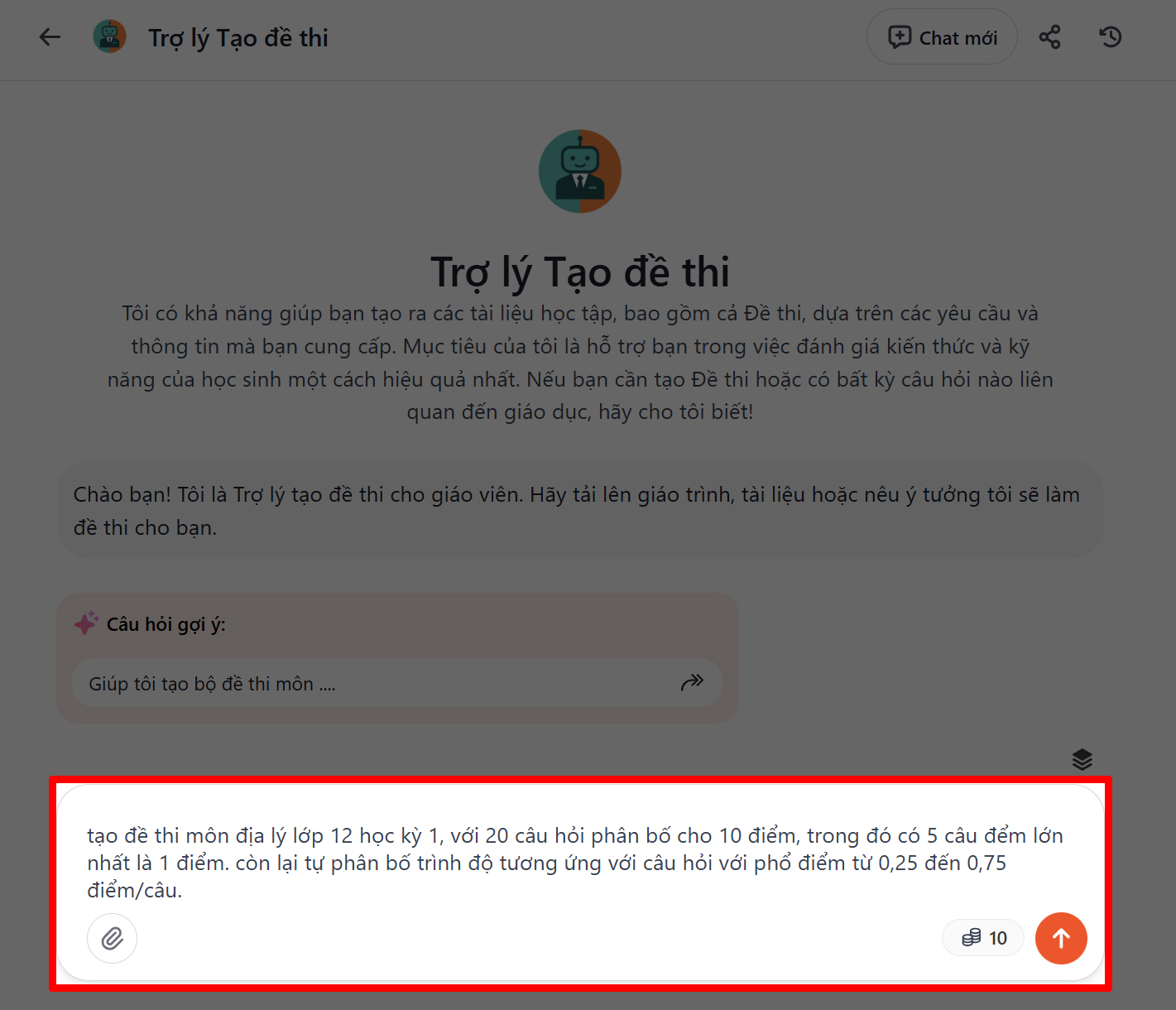 Cách tạo đề thi bằng AI