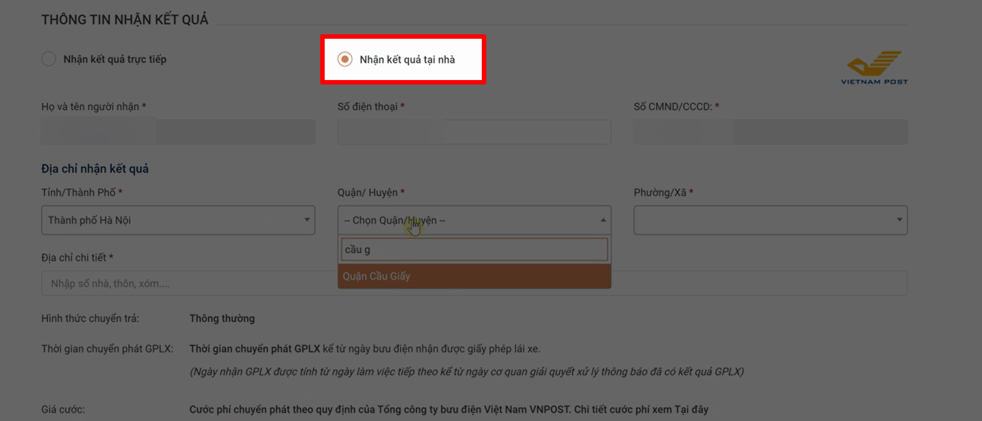 Cách đăng ký đổi giấy phép lái xe online