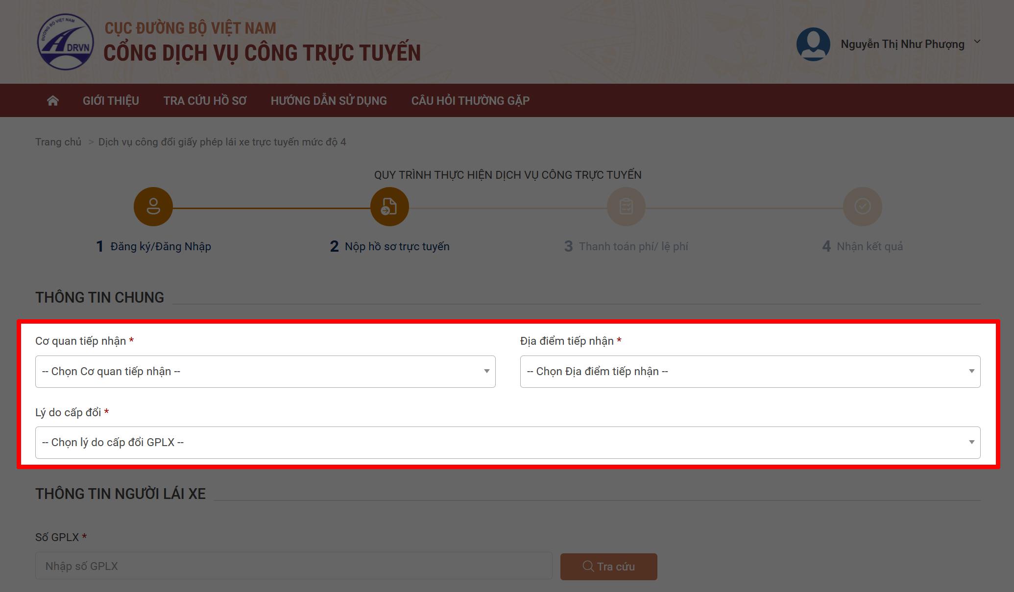 Cách đăng ký đổi giấy phép lái xe online
