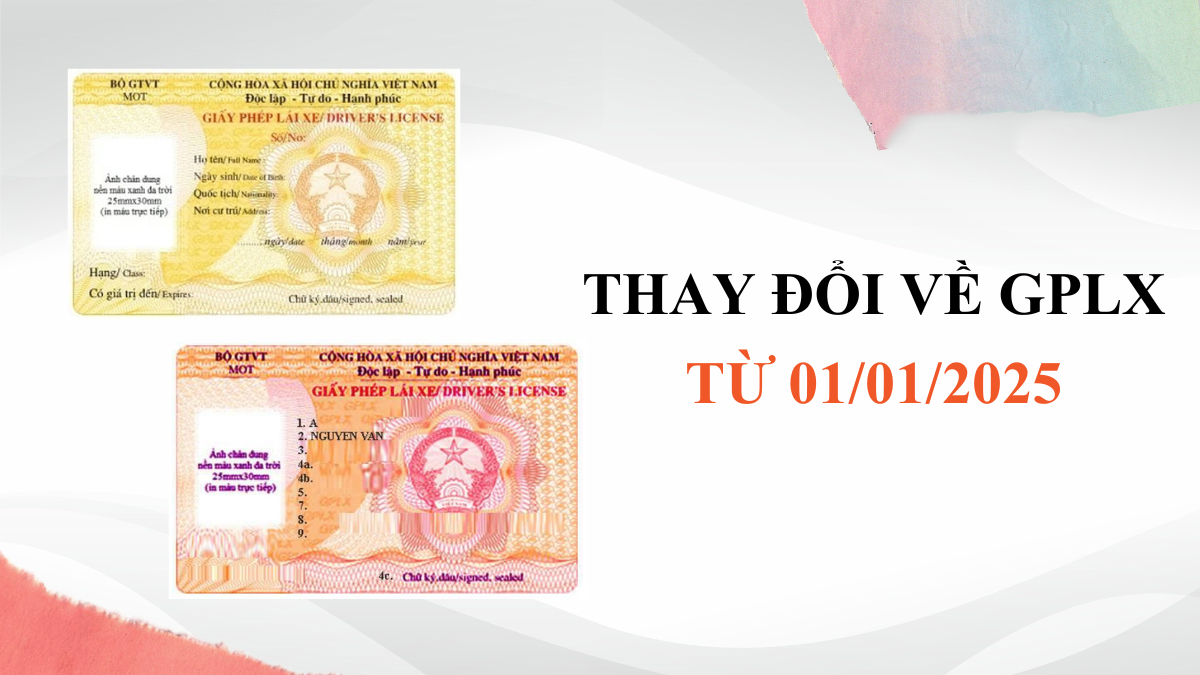 Thông tin giấy phép lái xe mới từ 2025