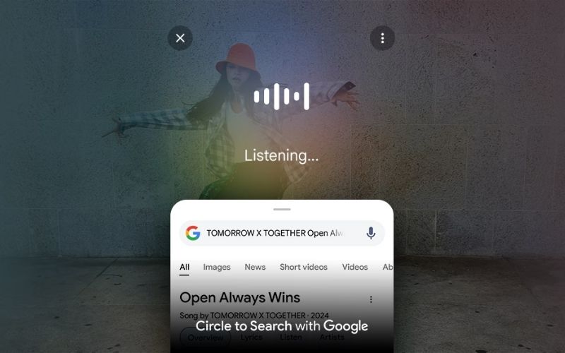 Tìm kiếm nhanh hơn với Circle to Search và nhận diện âm thanh