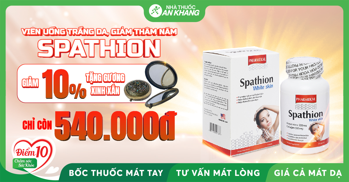 Viên uống trắng da Spathion GIẢM 10% + Tặng kèm Gương