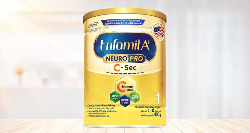 Sữa bột Enfamil A+ Neuropro C-Sec số 1 400g