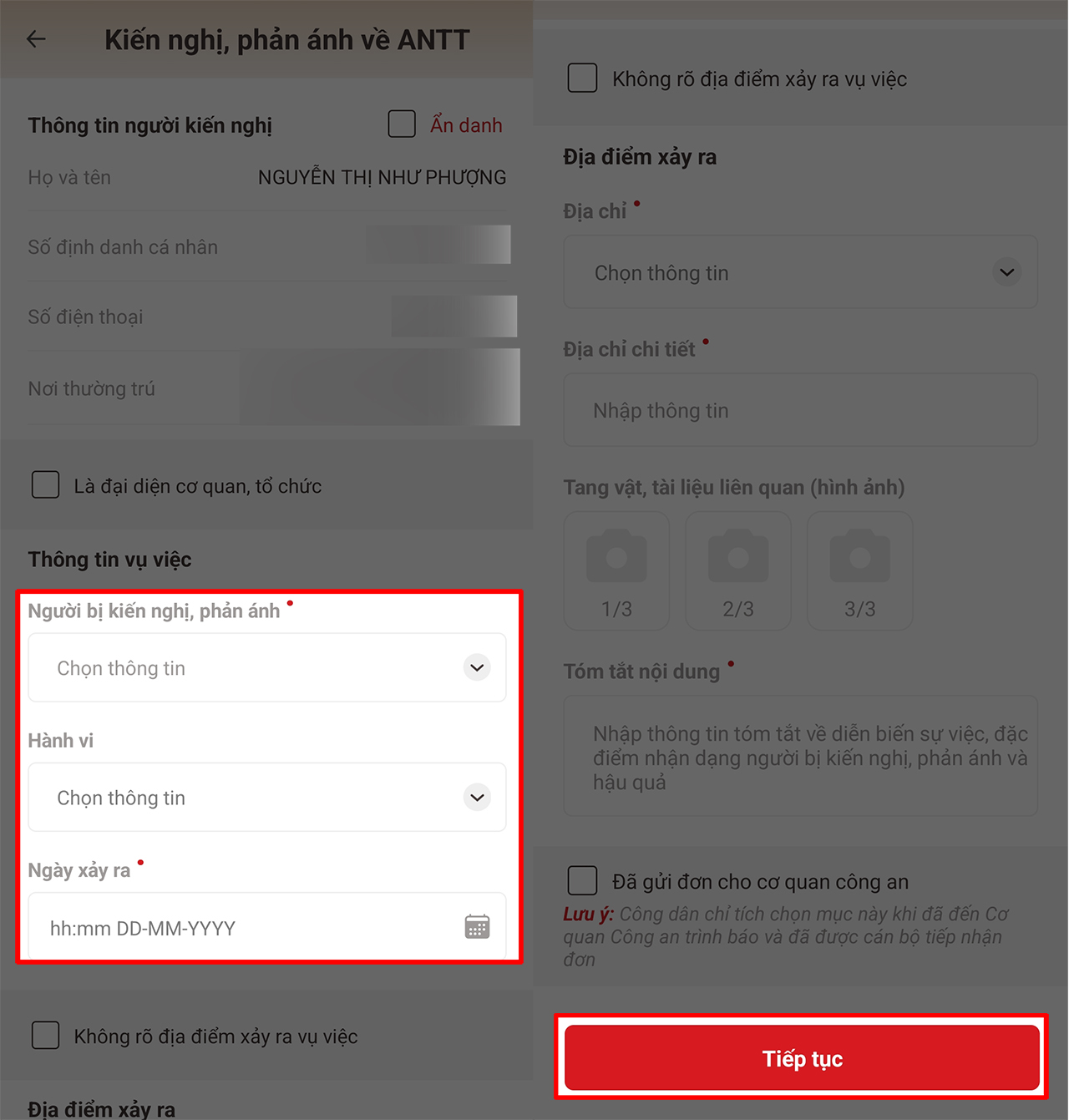 Cách phản ánh lừa đảo trên ứng dụng VNeID