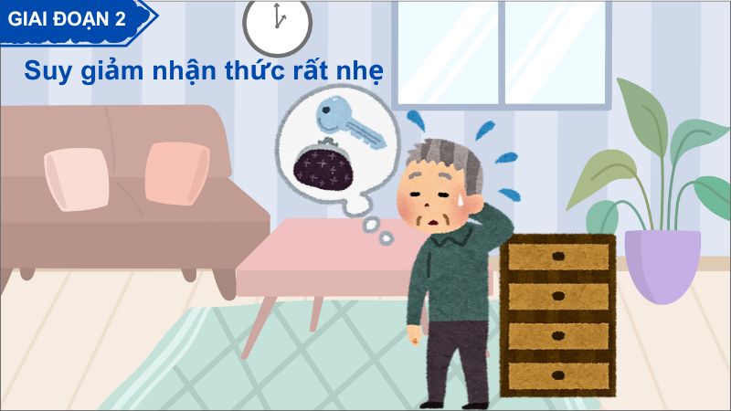 Giai đoạn 2, người bệnh hay quên như một sự đãng trí thông thường