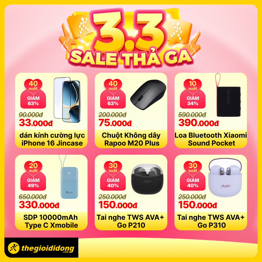 3/3 sale thả ga, mở hộp quà trúng ngay phiếu mua hàng 500K, iPhone 12 chỉ 8.99 triệu