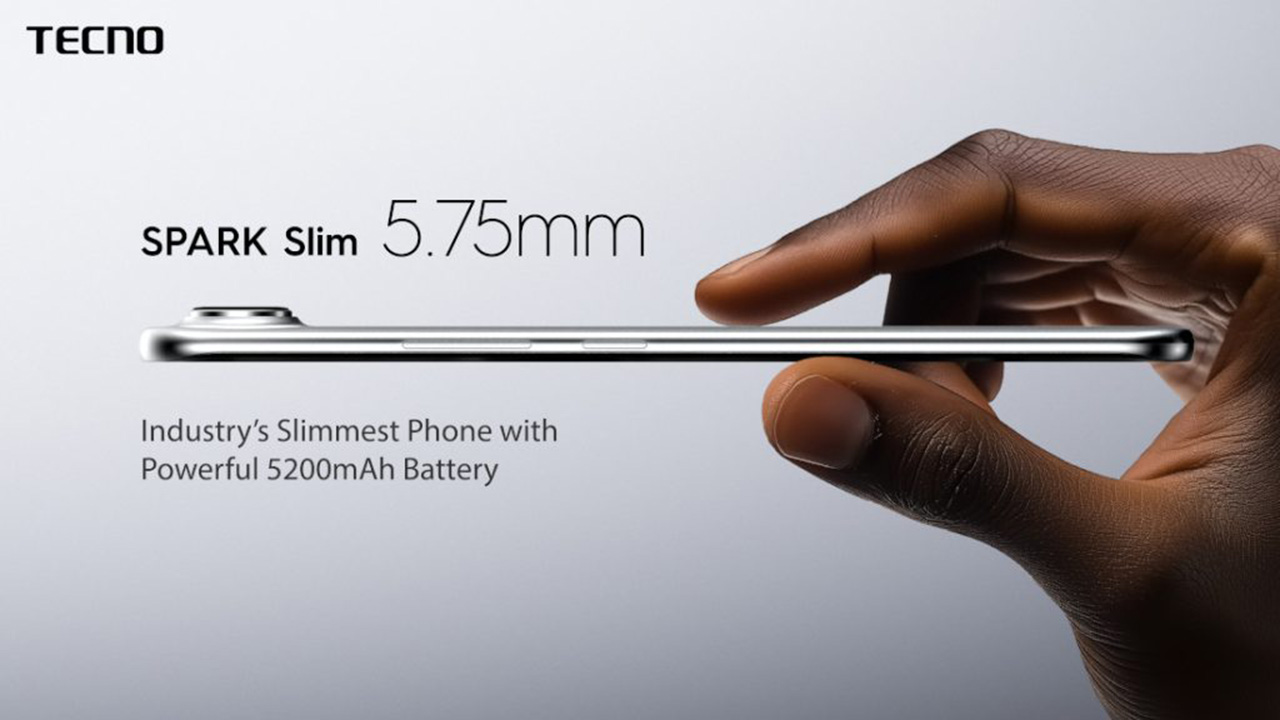 TECNO Spark Slim có độ mỏng ấn tượng.