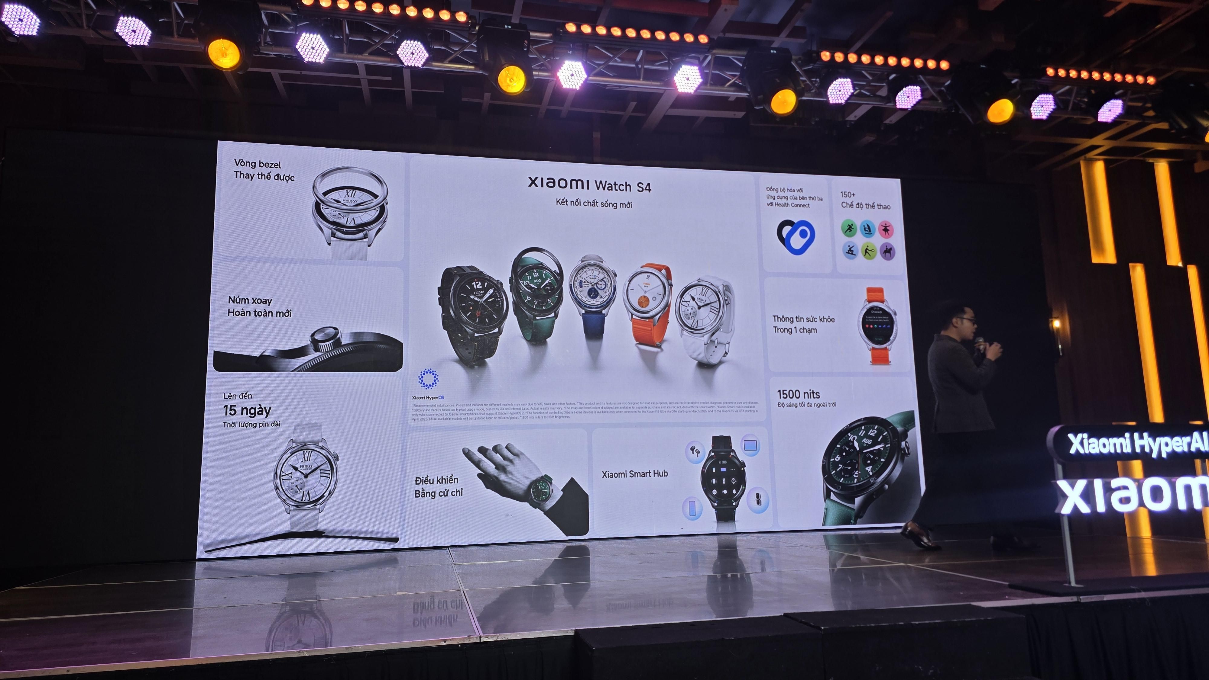 Toàn bộ thông số kỹ thuật của Xiaomi Watch S4. 