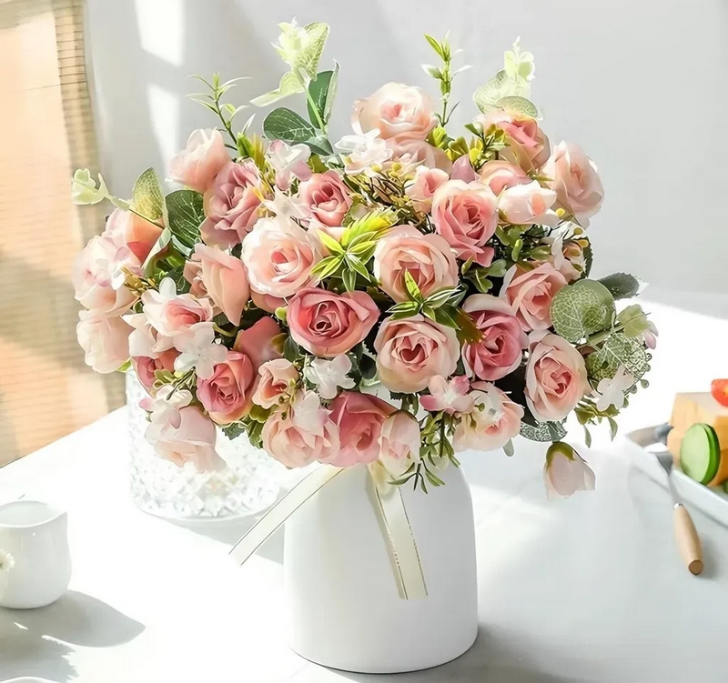 Mẫu cắm hoa kết hợp nhiều loại hoa đẹp số 7