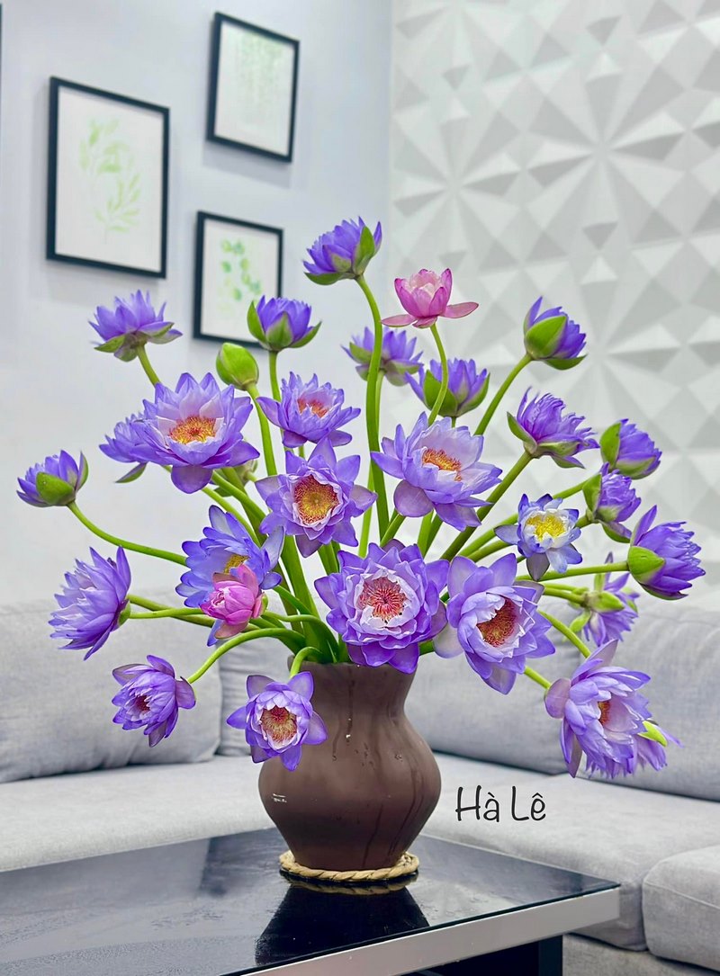 Mẫu cắm hoa đẹp, đơn giản với bình cổ cao số 8