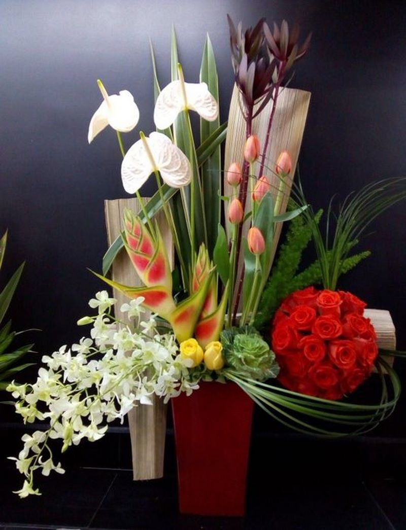 Mẫu cắm hoa đẹp dự thi số 8