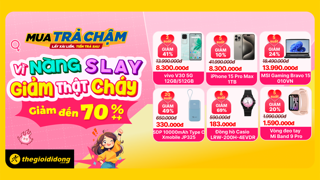 Vì nàng slay - Giảm thật cháy: Deal yêu thương chỉ 9.99 triệu có ngay iPhone 12, laptop chỉ từ 8.3 triệu, số lượng có hạn