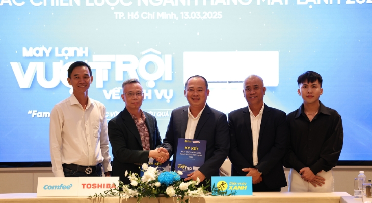 Điện máy XANH ký kết đối tác chiến lược ngành hàng máy lạnh 2025 với thương hiệu Toshiba - Comfee