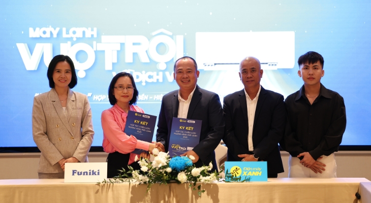 Điện máy XANH ký kết đối tác chiến lược ngành hàng máy lạnh 2025 với thương hiệu Funiki