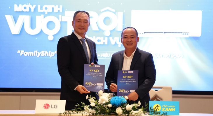 Điện máy XANH ký kết đối tác chiến lược ngành hàng máy lạnh 2025 với thương hiệu LG