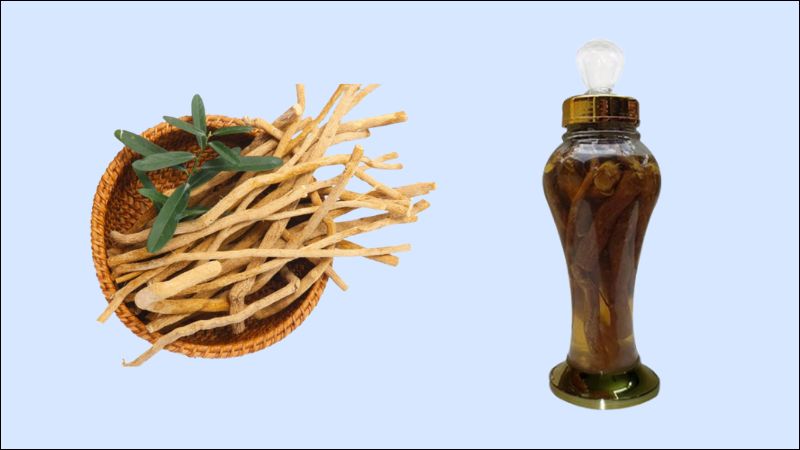Bạn có thể để nguyên rễ xáo tam phân khi ngâm rượu để tăng tính thẩm mỹ cho thành phẩm