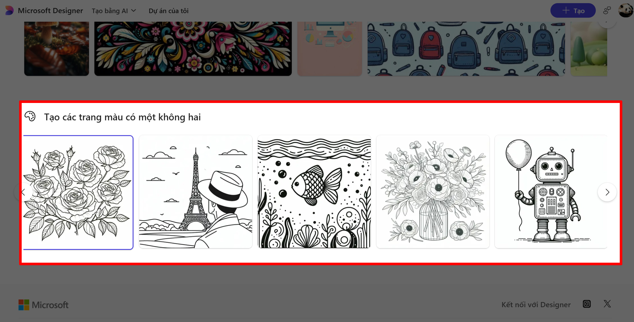 Cách tạo hình tô màu cho bé bằng AI