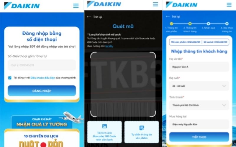Bước 3 thực hiện cung cấp thông tin