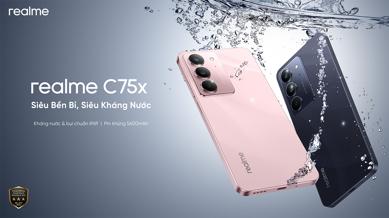 Gấp đôi sự an tâm: Chi tiết gói bảo hành kháng nước 12 tháng cho realme C75x Gấp đôi sự an tâm: Chi tiết gói bảo hành kháng nước 12 tháng cho realme C75x