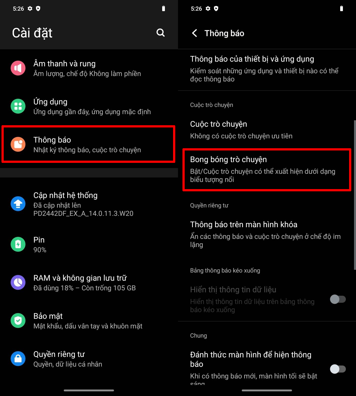 Cách bật bong bong chat trên vidvo Y04 Cách bật bong bong chat trên vidvo Y04
