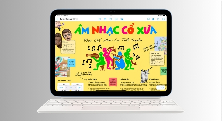 Màn hình Liquid Retina 11 inch trên iPad 11 (A16) mang đến trải nghiệm hình ảnh sống động và chân thực