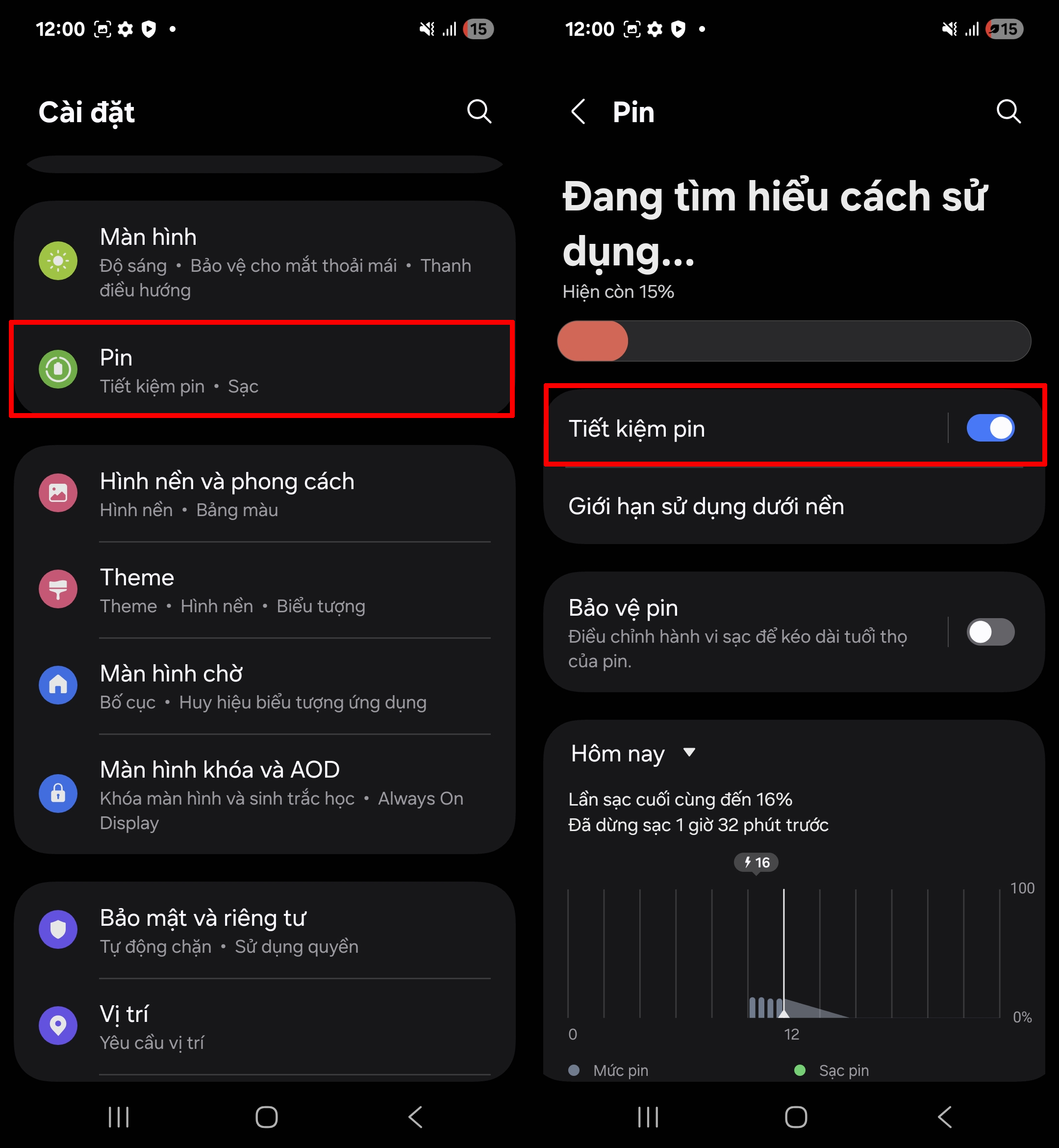 Cách bật tiết kiệm pin trên Galaxy A56 Cách bật tiết kiệm pin trên Galaxy A56