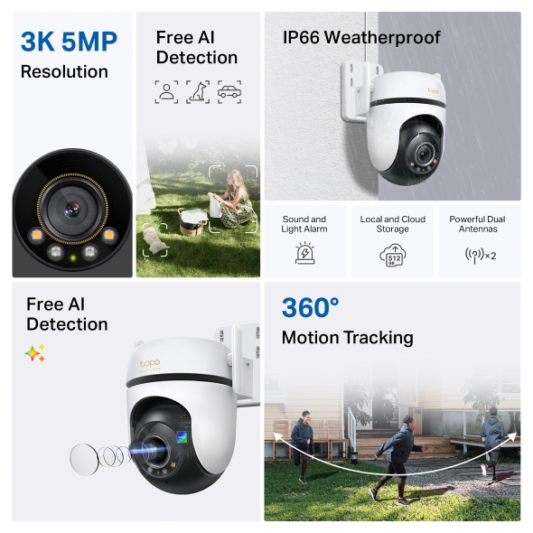 Một vài điểm nhấn về camera an ninh Tapo C530WS. Nguồn: Tapo Một vài điểm nhấn về camera an ninh Tapo C530WS. Nguồn: Tapo