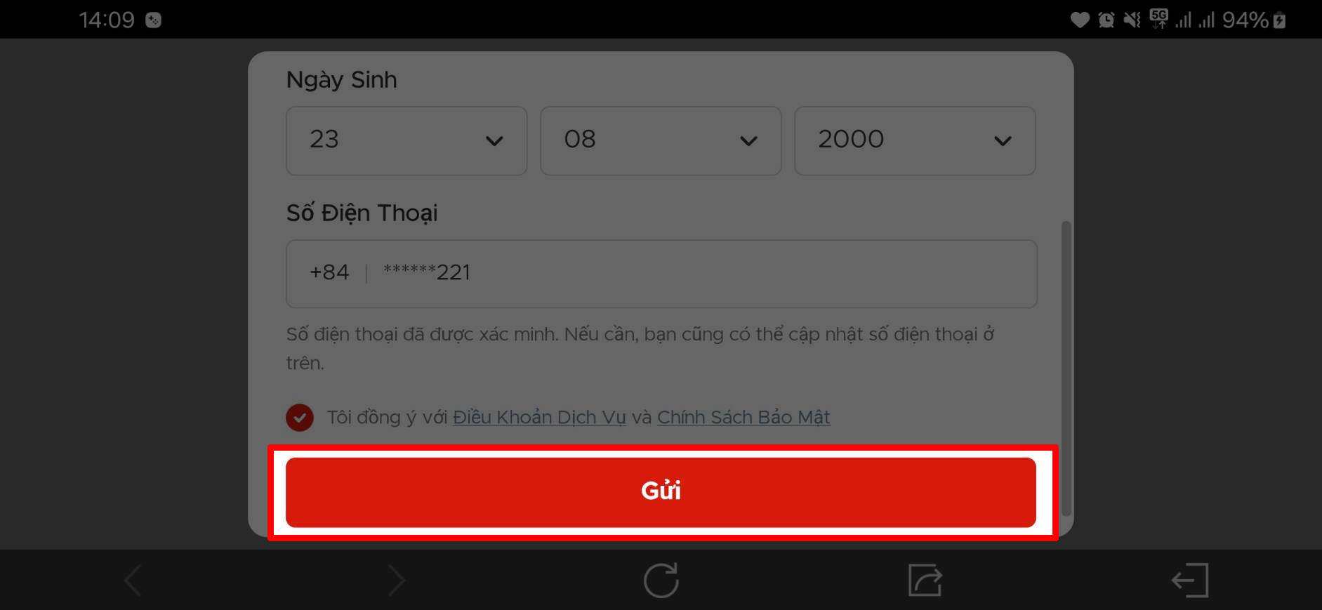 Cách xác thực tài khoản Liên Quân Mobile