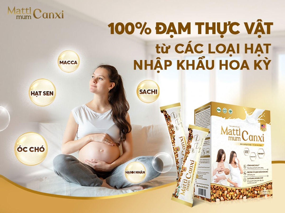Sữa hạt cho mẹ bầu Matti Mum Canxi Sữa hạt cho mẹ bầu Matti Mum Canxi