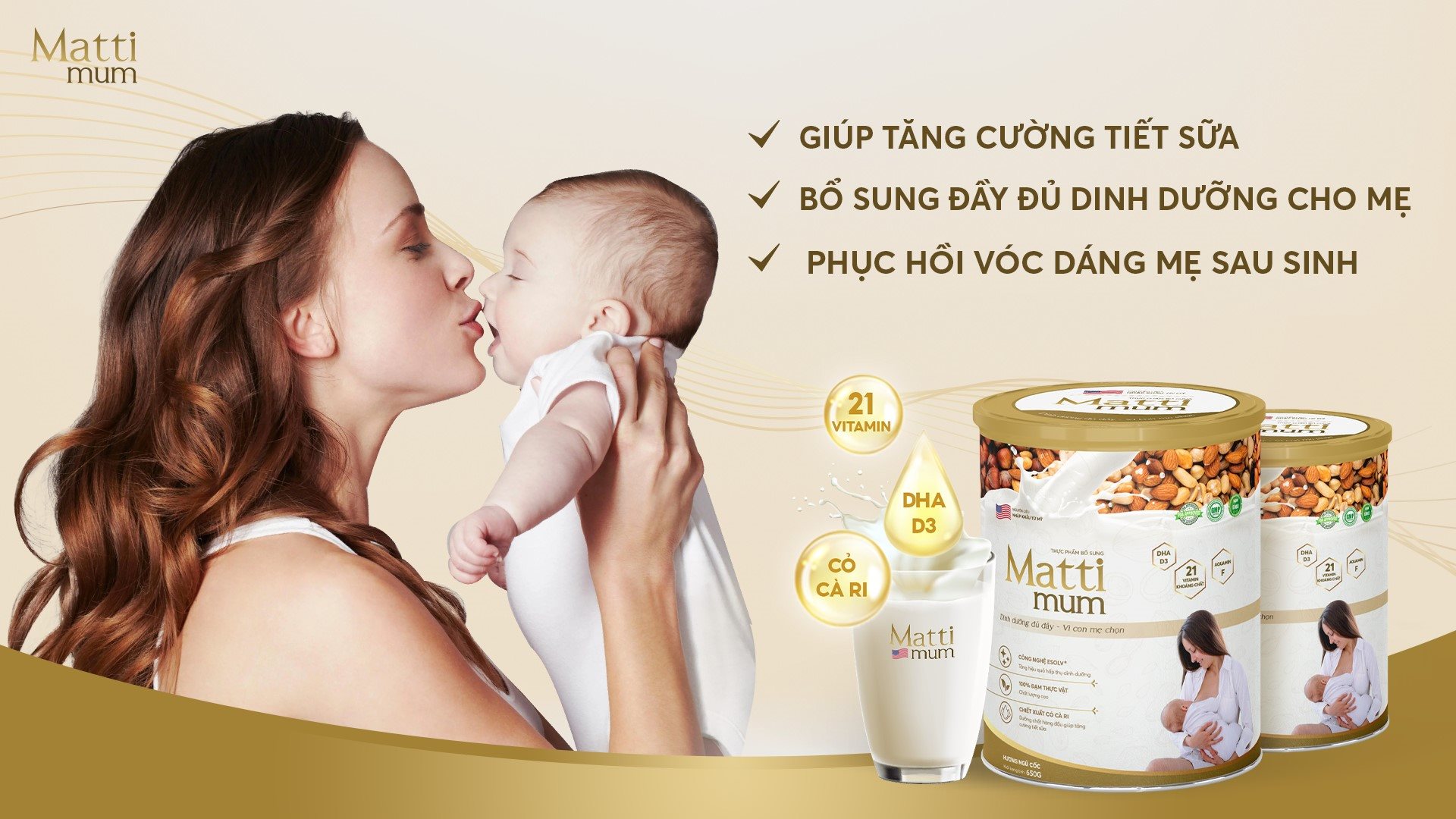 Sữa hạt Matti Mum giúp lợi sữa cho mẹ cho con bú Sữa hạt Matti Mum giúp lợi sữa cho mẹ cho con bú