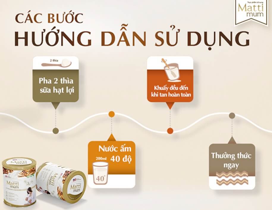 Cách pha sữa Matti Mum chi tiết nhất Cách pha sữa Matti Mum chi tiết nhất